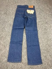 Vintage 80’s Levi’s 716 Saddleman Student Jeans 26×30 Rinsed Denim NOS