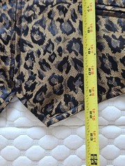 Vtg Jacqueline Ferrar Animal Print Leopard Cheetah Shiny Zipper Vest 4