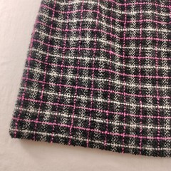 Ann Taylor Poly Wool Blend Skirt, Size 10 90s Pink Black White 28″ Waist