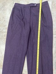 Vintage Evan Picone 3 Piece Suit Wool Mohair Purple Blazer Skirt Pants Size 16