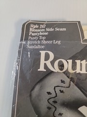 Vtg Nylons Round The Clock Blossom Decorative Seam Size A B