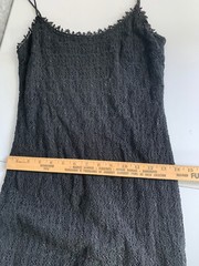 Vintage Size 4 Dress 90s Black Spaghetti Strap Lace Jeanne Alexander Womens Body