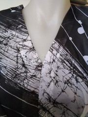 Judy Ann fab BLK/wte Chiffon Maxi.Size SSW.86cm B,W70cm,Hip Free