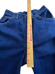 Vintage 70’s Wrangler No Fault Blue Jeans 26×34 High Rise Wide Leg Actual 24X33