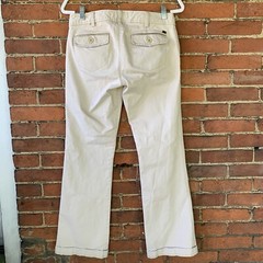 Vtg 90s/Y2K Abercrombie Khaki Chino Size 4 Low Rise Preppy Distressed Cuffed