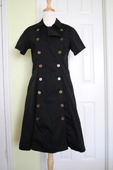 Vintage black eShakti cotton/spandex blend dress M