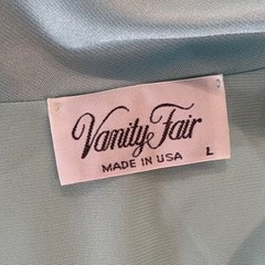 VTG Aqua Mint Blue Two-Piece Nylon Peignoir Nightgown & Robe Set Size M & L USA