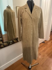 Vintage Nat Kaplan 1970’s ultra suede dress – medium Tan – Halston Style!!