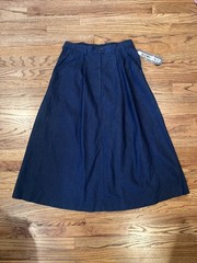 NWT RARE VTG HAMILTON USA DENIM PLEATED SKIRT BOHO INDIE SKIRT 29”-32” WAIST
