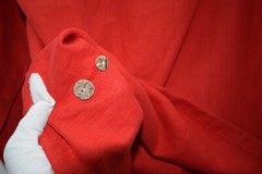 Vintage Unbranded Women Chest Size 50 Inches Red Linen Jacket