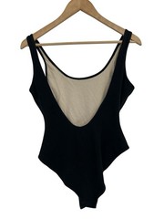 Vintage 80s Gitano Graphic Print Black Body Suit 9/10 Aerobics