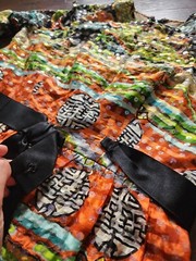 Vintage 1960s Sequin on Silk Kiki Hart East Meets West Dragon Dress Gown S