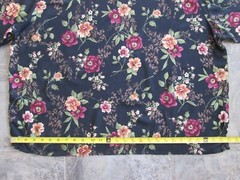 Vintage CONFETTI Women’s 3X Plus Shirt Blouse Boxy Black Floral Rayon Blend