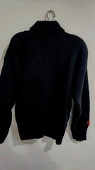 Vintage 80’s Outlander Black Embroidered Turtleneck Sweater Size Med preowned