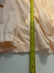 Vtg 70s Peach Nylon Robe Dressing Gown Dress Ethereal Floral Embroidered MCM S/M