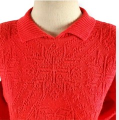 Vintage Ugly Christmas Sweater Pullover Demetre Nordic Womens L Red Wool Acrylic