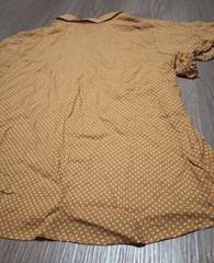 Vtg 90s JOLT Rayon Crepe Gold Yellow Polka Dot Ruffle Cap Sleeves Top grunge L