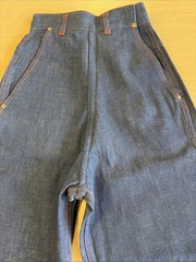 Dungarettes 1950’s High Waisted Vintage Dark Denim See Pics For Size Measurement