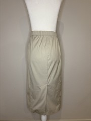 Vtg Prada Beige Cotton Blend Pencil Skirt 8 30 Waist Made in Italy Satin Lined