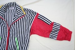 VINTAGE 80s HIP HOP JACKET WOMENS PARACHUTE WINDBREAKER ROCKER CHICK RARE FIND