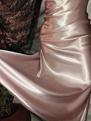 VTG SATIN LIQUID SHINY G&O nwt NEGLIGEE HOLLYWOOD GLAM S 40S STYL GOWN NIGHTGOWN