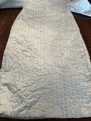 Vintage Miss Elaine Quilted Button Front Robe Light Blue Size Small Cottagecore