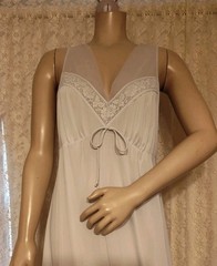 Vintage Shadowline Peignoir Set Lingerie Soft Blue Size Large