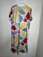 CLOVIS RUFFIN Saks 5th Ave 70s Art Sketch Print Shirt Dress VTG Stranger Things