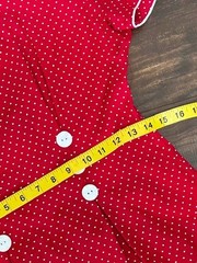 Vintage My Michelle Red Polka Dot Dress 7/8 Rockabilly Pinup Square Neck Midi