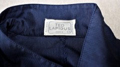 French Vintage 80s TED LAPIDUS night blue raincoat 42FR 10US made in France