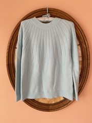 Vintage Blue Cotton Poly Blend Super Soft Pullover Sweater M