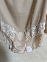 Vintage nwt Dixie Belle tan granny Panties White Lace Detail Style 01232 Size 12