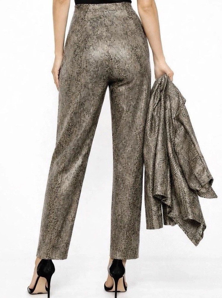 Y2K Harve Benard Snakeskin High Waist Pant Set 2pc XS/S Cocktail Party Night Out