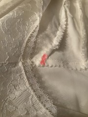 White Full Slip Lingerie Dress by BARBIZON Size 14.5 Lace Bodice Trim S M