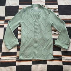 Vintage Ardee Open Knit Cardigan Sweater. Medium. Bell Cuffs. Acrylic. Boho.