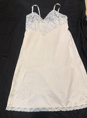 Vanity Fair Womens Nightgown Slip Dress Size 38 US L USA Fairy Coquette Regency