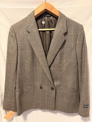 Burberrys Vintage NWT Wool Houndstooth 2pc Skirt Suit Size 16 USA Made