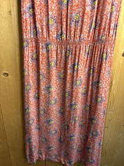 VTG Jane Schaffhausen Belle France Size 10 Floral Cottage Dress Red/Orange