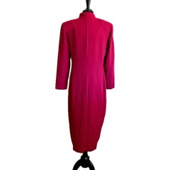 Virgo II Dress Women’s Midi Red Military Buttons Acadamia US 12