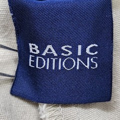 Vintage 90s Basic Editions Shorts Womens 14 Tan Khaki Stretch Cotton Slim Chino