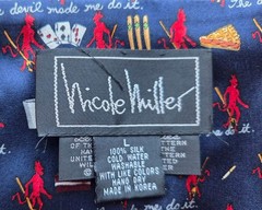 NWOT NICOLE MILLER Silk Limited Edition Wrap Skirt The Devil Made Me Do It – L