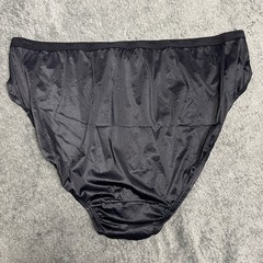 3 Pair Vintage Bali 24602 Black Nylon Satin High Cut Bikini Brief Panties Sz 12