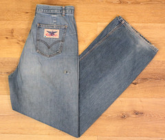 VTG Women’s 70s Levi’s Light Wash Wide Leg Jeans Sz 31.5″ 1970s High Waist