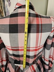 Vintage TC II Plaid Shirtwaist Dress 14 Red Black White POCKETS Belted Pristine