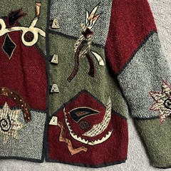 Vintage 80s 90s Womens Lined Jacket Medium Avant-Garde Art to Wear Patchwork