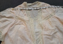 Vintage 60s 70s Nicole Wior Nightgown And Top Set Robe Maxi Sheer Baby Pink M/L