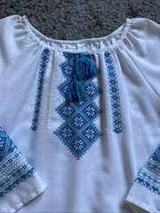 Vintage Ukrainian Vyshyvanka Embroidered Blouse Folk Boho Peasant Top L – NEW!