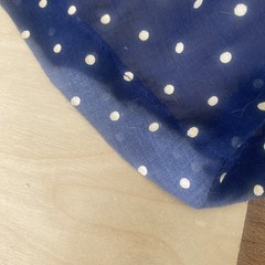 Vintage Coco California Blue with polkadots maxi dress size 10 Paper Tag Lined