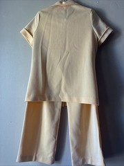 Beautiful Vintage Queen Casuals Yellow Pinstriped Women’s Suit S/M