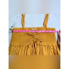 NWT Aritzia Wilfred La Boheme Dareau Camisole Crop Top Size Small Cairo Gold